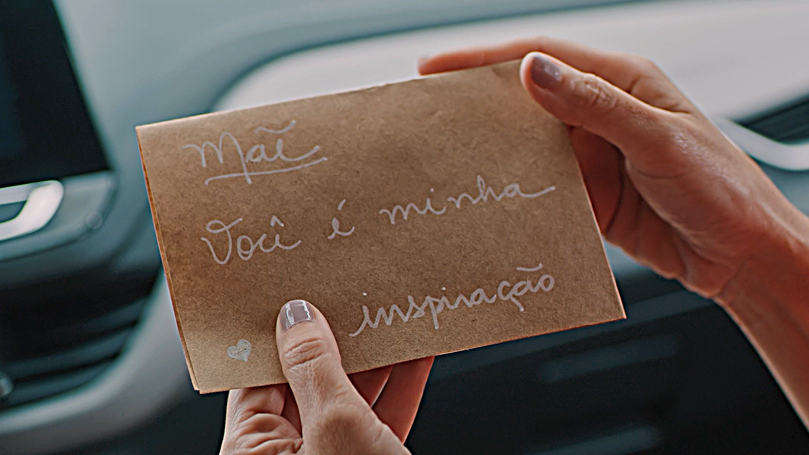 Cartão com mensagem da campanha de Dia das Mães